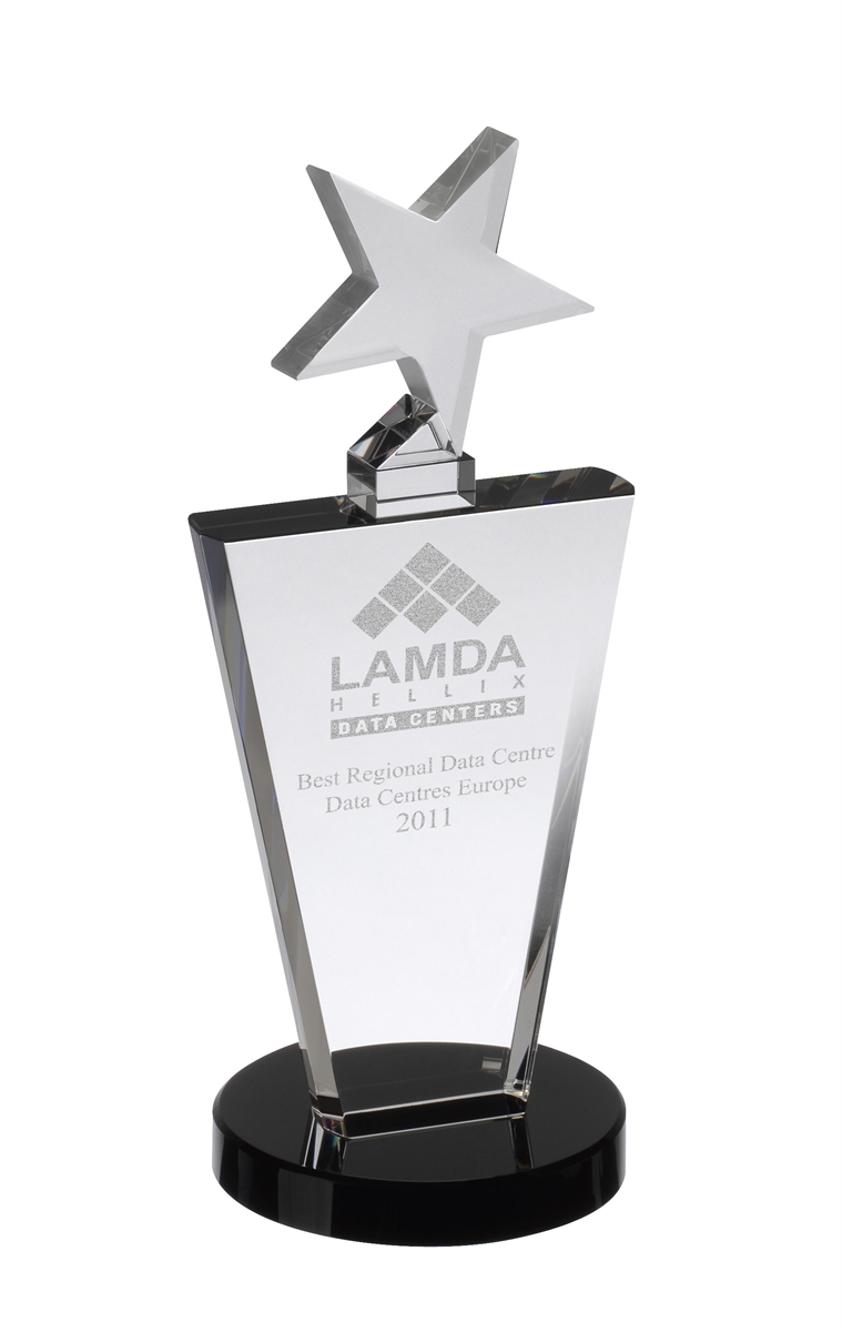 AC100 Engraved Optical Crystal Star Award